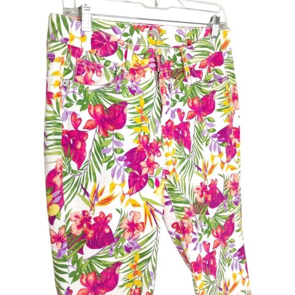 Tommy Bahama Marabella Blooms Ankle Skinny Jeans SZ 28 Boho Artisan Design - Picture 12 of 16